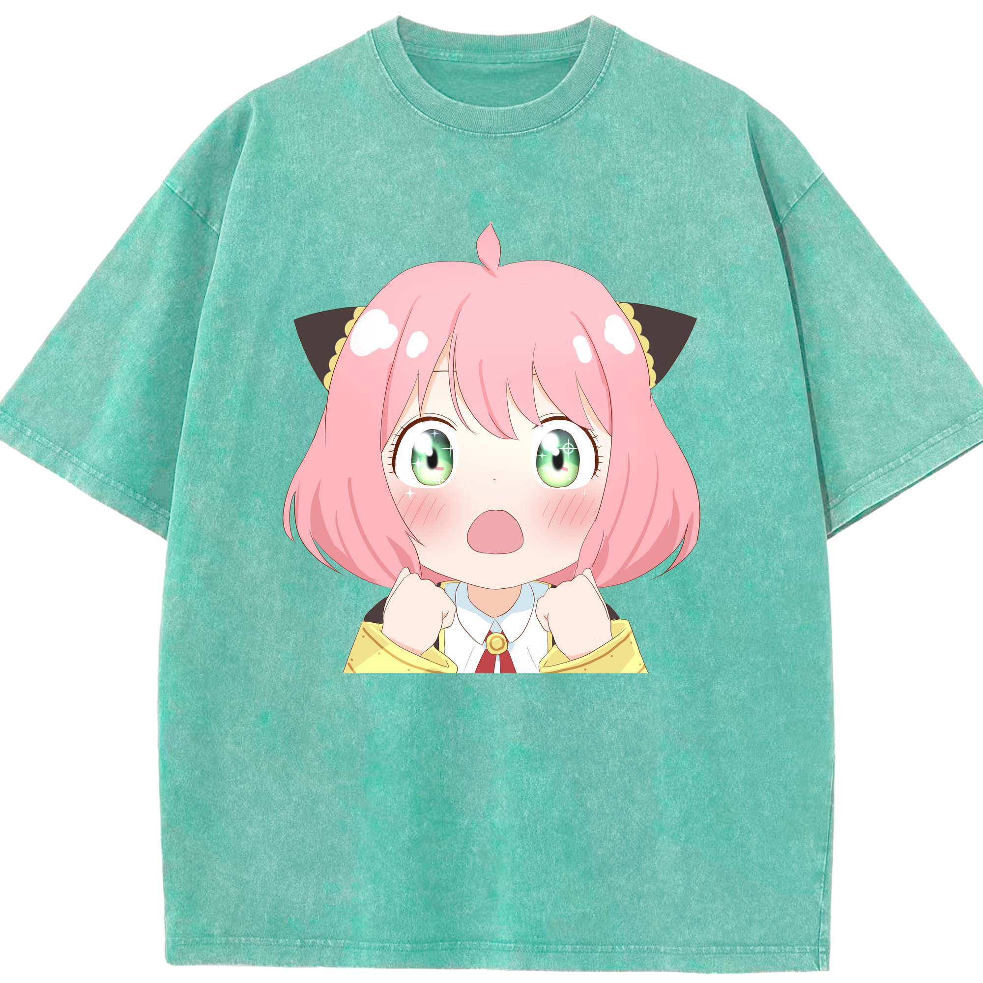 （画像用） SPY×FAMILY间谍家家酒 綿100% ヴィンテージ風 半袖Tシャツ（フロントプリント）